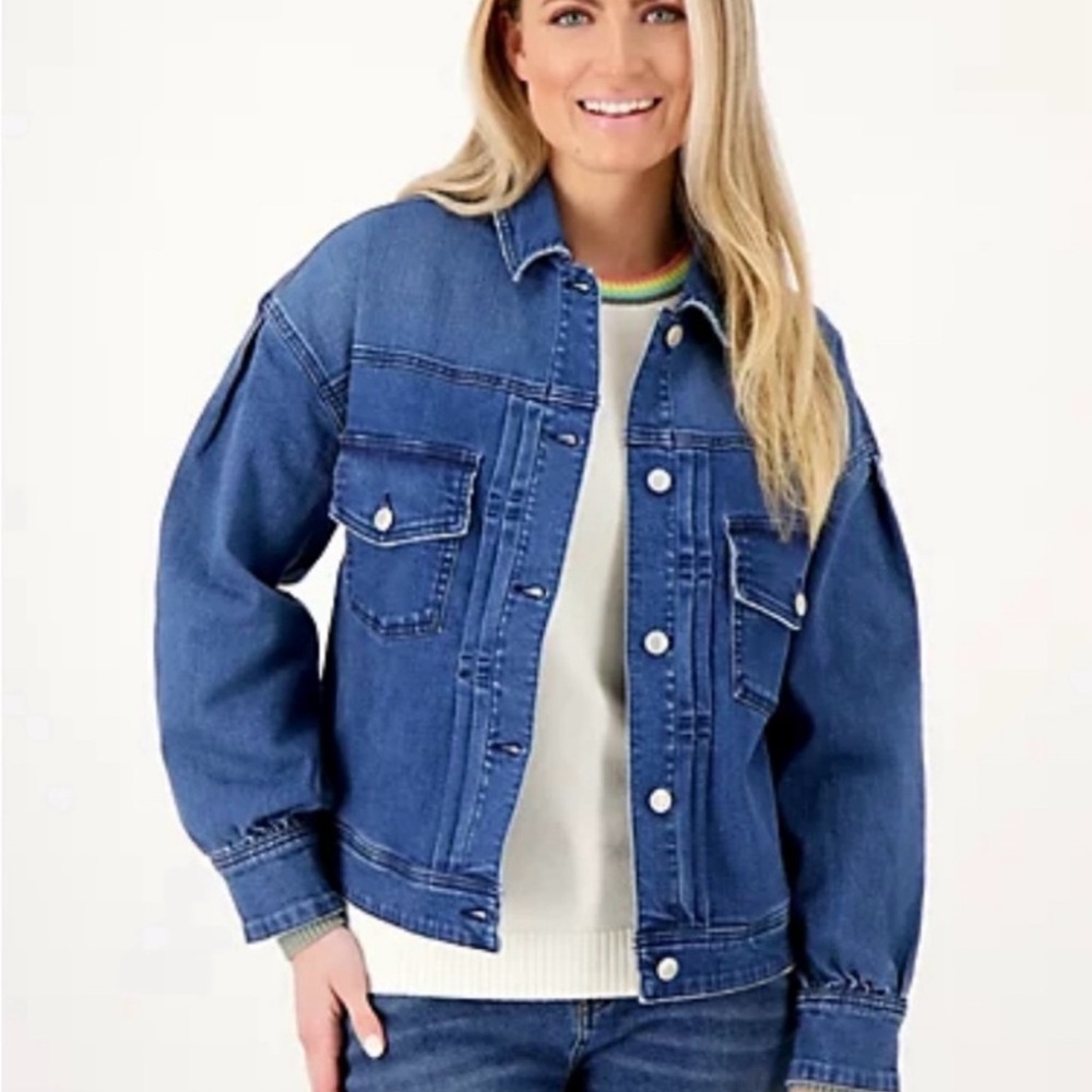 Candace Cameron Bure Classic Blue‎ Denim Jacket Size 20W